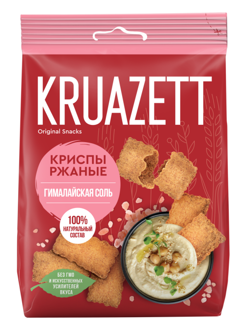 Сухарики Круазетт Криспы ржаные с гималайской солью, 70г