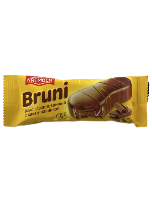 Кекс Krember Bruni глазированный c начинкой со вкусом шоколада, 40г