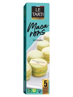 Пирожное Le Tarti миндальное макарон с фисташкой, 60г