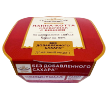 Панна-котта Сладколюбоф сливочная с вишней, 110г