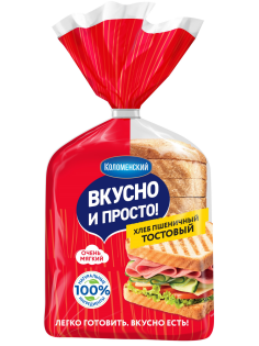 Хлеб Коломенский Тостовый пшеничный, 320г