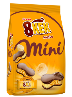 Мини-кексы Ulker 8 кексов банан (18г x 9шт), 162г