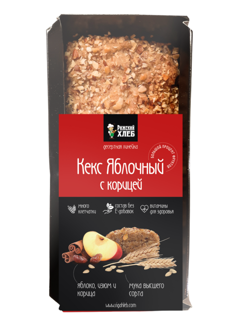 Кекс Рижский хлеб яблочный с корицей, 350г