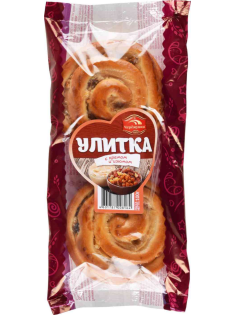 Булочка Черемушки Улитка крем-изюм, 100г