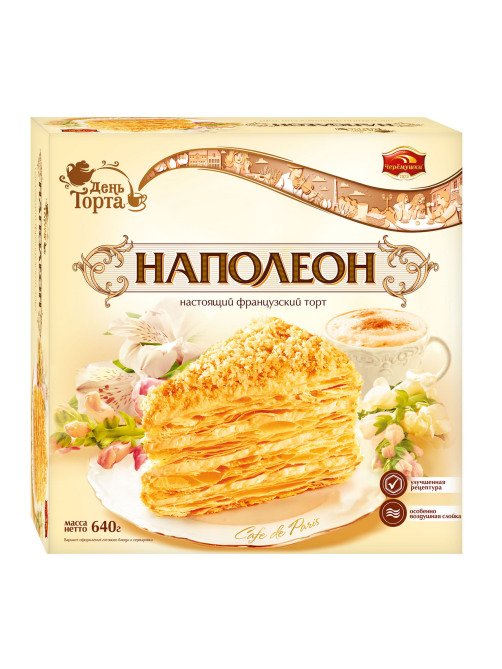 Торт Черемушки День торта Наполеон, 640г