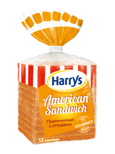 Хлеб тостовый Harry's (Harrys) American Sandwich с отрубями в нарезке 515г