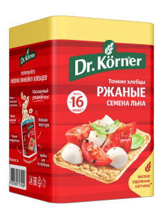Хлебцы Dr. Korner ржаные семена льна, 100г