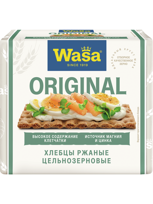 Хлебцы Wasa ржаные цельнозерновые, 205г