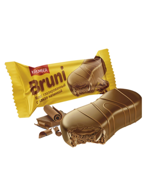 Кекс Krember Bruni глазированный c начинкой со вкусом шоколада, 40г