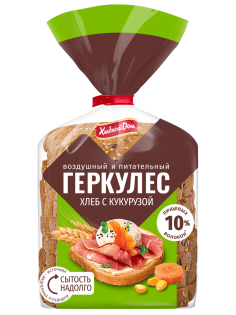 Хлеб геркулес Хлебный дом с кукурузой, 255г