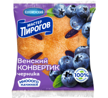 Слойка Мастер Пирогов Венский конвертик с черникой, 70г