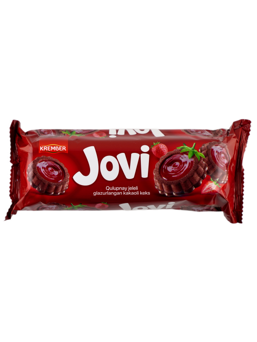 Кекс Krember Jovi какао с клубничным желе в глазури, 180г