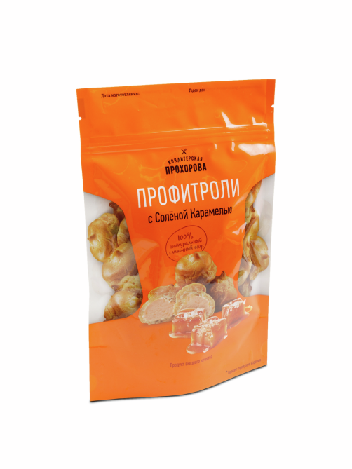 Профитроли Кондитерская Прохорова с соленой карамелью, 170г