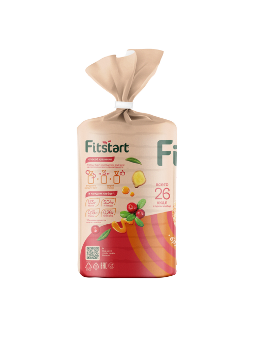 Хлебцы Fitstart мультизлаковые брусника, имбирь и мед, 100г