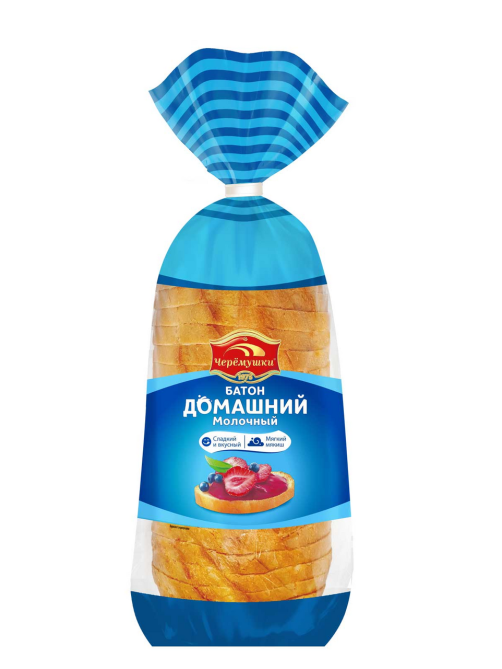 Батон Черемушки Домашний молочный в нарезку, 350г