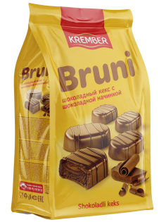 Кекс Krember Bruni глазированный c начинкой со вкусом шоколада, 190г