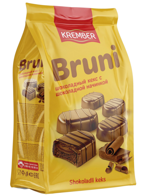 Кекс Krember Bruni глазированный c начинкой со вкусом шоколада, 190г