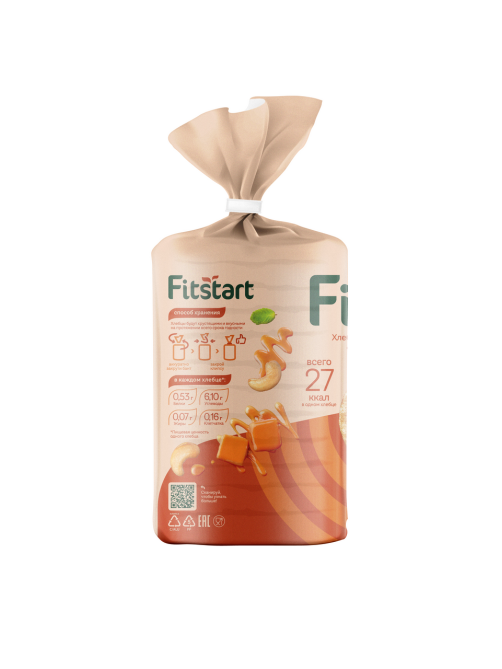 Хлебцы Fitstart Карамель рисовые, 100г