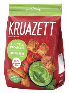 Сухарики Круазетт Криспы ржаные с томатом и базиликом, 70г