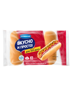 Булочки для хот-догов Коломенский (60г х 3шт), 180г