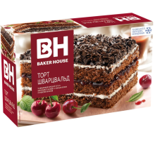 Торт Baker House Шварцвальд трехслойный бисквитный, 350г