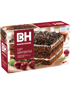 Торт Baker House Шварцвальд трехслойный бисквитный, 350г