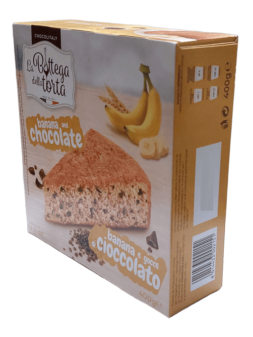 Торт La Bottega Della Torta с бананом и кусочками темного шоколада, 400г