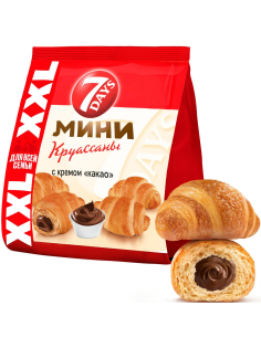 Мини-круассаны 7 Days какао, 335г