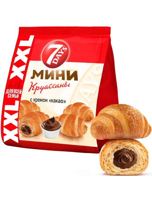 Мини-круассаны 7 Days какао, 335г