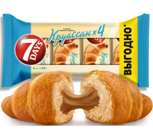 Круассаны 7 Days с кремом со вкусом вареная сгущенка (4шт х 65г), 260г