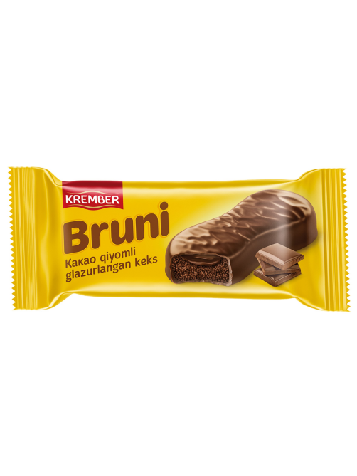 Кекс Krember Bruni глазированный c начинкой со вкусом шоколада, 40г