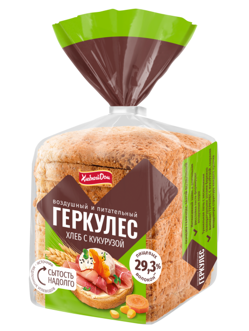 Хлеб геркулес Хлебный дом с кукурузой, 255г