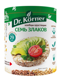 Хлебцы Dr. Korner хрустящие 7 злаков, 100г