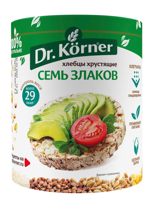Хлебцы Dr. Korner хрустящие 7 злаков, 100г