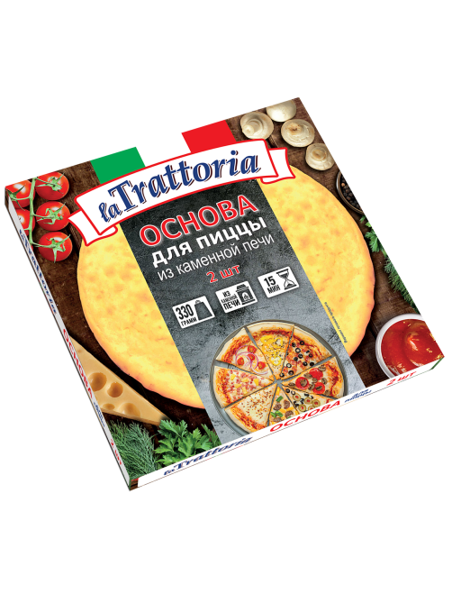 Основа для пиццы La Trattoria замороженная, 330г