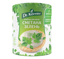 Хлебцы рисовые Dr. Korner Сметана-зелень без глютена, 80г