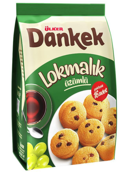 Мини-кексы Ulker Dankek с изюмом (10г x 16шт), 160г