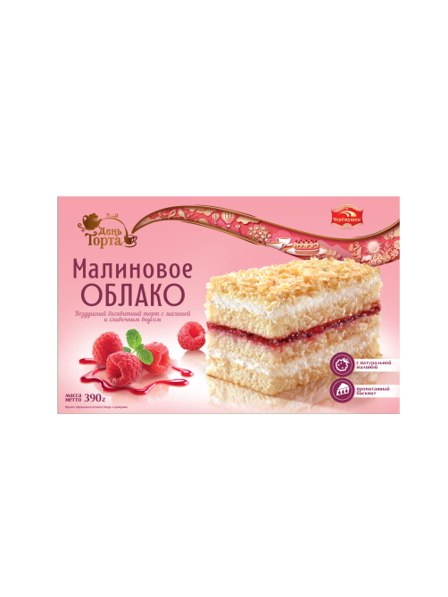 Торт Черемушки День торта Малиновое облако, 390г