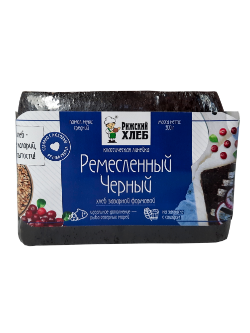 хлеб Рижский хлеб Ремесленный черный заварной формовой, 300г