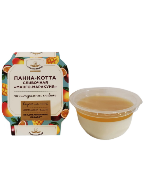 Панна-котта Сладколюбоф сливочная манго-маракуйя, 150г