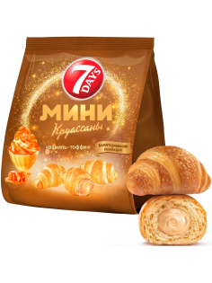 Мини-круассаны 7 Days ваниль и тоффи, 265г