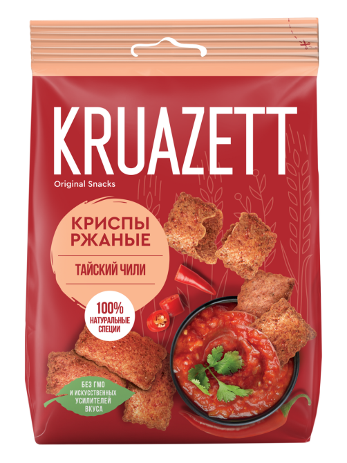 Сухарики Круазетт Криспы ржаные Тайский чили, 70г