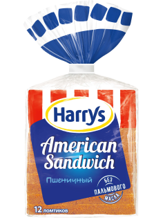 Хлеб тостовый Harry's American Sandwich пшеничный, 470г