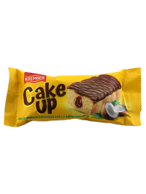 Кекс Krember Cake Up глазированный кокосовый с какао начинкой, 55г