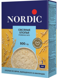 Хлопья овсяные Nordic 500г