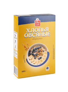 Fine Life Хлопья овсяные быстрого приготовления геркулес, 400г