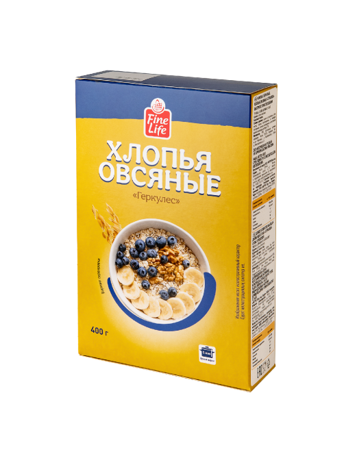 Fine Life Хлопья овсяные быстрого приготовления геркулес, 400г