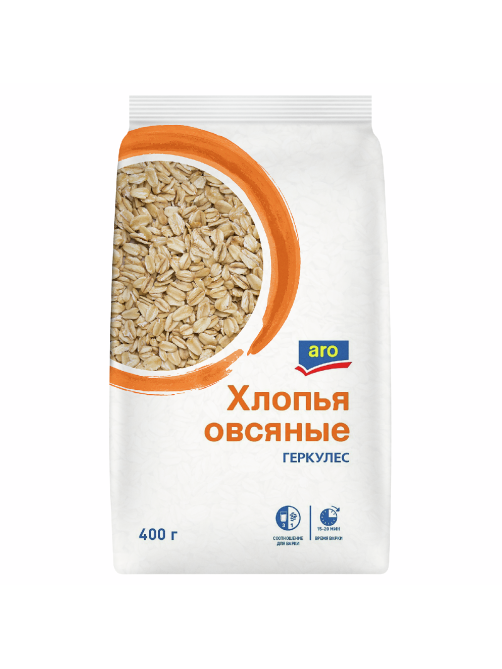 aro Хлопья овсяные геркулес, 400г