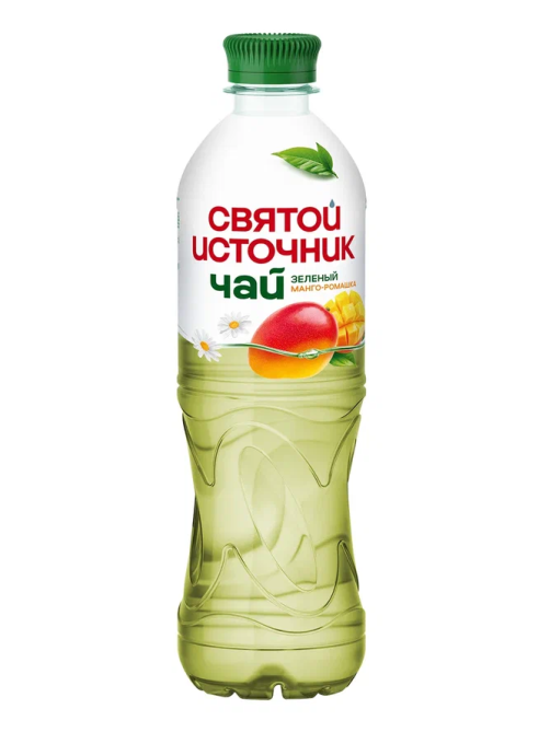 Холодный чай Святой Источник зеленый манго-ромашка, 500мл