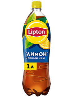 Холодный чай Lipton черный со вкусом лимона, 1л